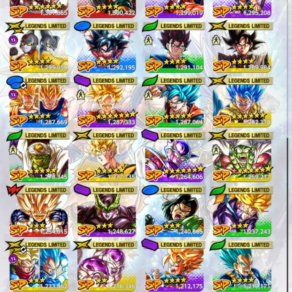 Dragon Ball Legends Character Collection